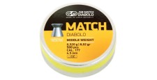 BOITE DE 500 DIABOLO MATCH YELLOW MEDIUM TETE PLATE JSB CAL.4.5 - 8.02gr