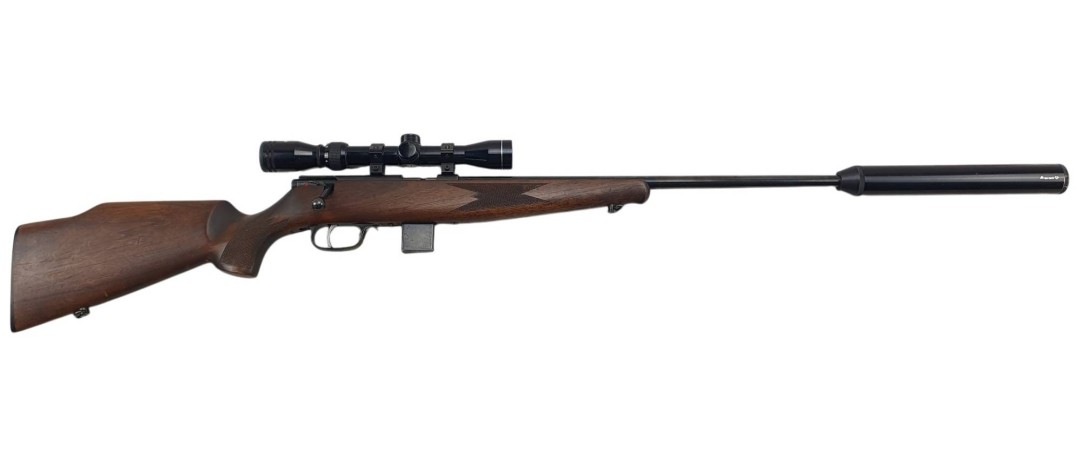 OP22 OCCASION - CARABINE KRICO 300 LUXE CAL.22MAG + LUNETTE TASCO 2-7x32 + MODERATEUR