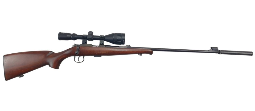 OP22 OCCASION - CARABINE BRNO MOD.2-ES CAL.22LR + LUNETTE NIKKO STIRLING 4-12x50 + MODERATEUR PARKER HALE