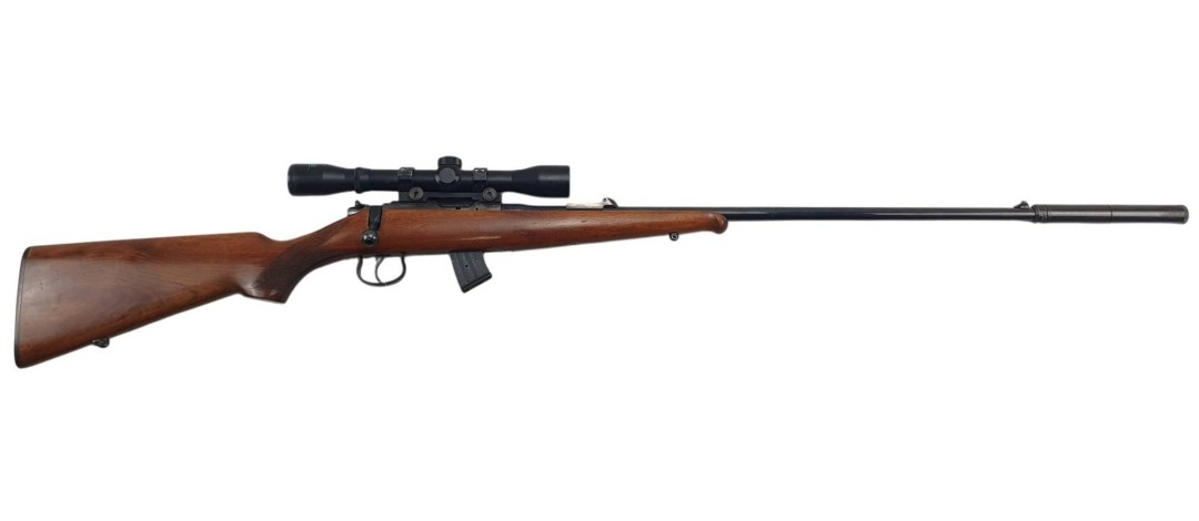 OP22 OCCASION - CARABINE BRNO MOD.2 CAL.22LR + LUNETTE HUSQVARNA JAKTOPTIK 4x32 + MODERATEUR
