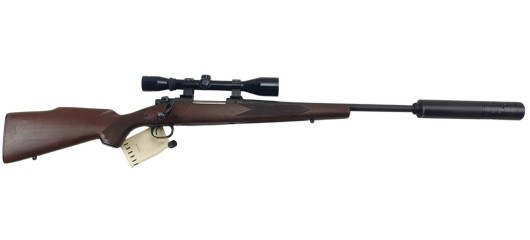 OP OCCASION - CARABIEN WINCHESTER 70 CALIBRE 308WIN + MODERATEUR SONIC + LUNETTE