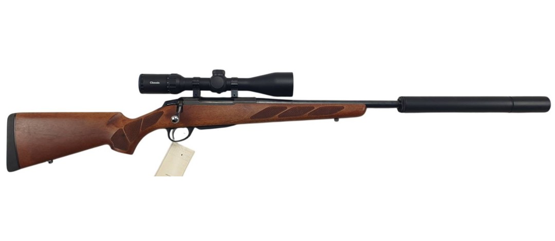OP OCCASION - CARABINE TIKKA T3 HUNTER CAL.243WIN + MODERATEUR + LUNETTE 2.5-10x50