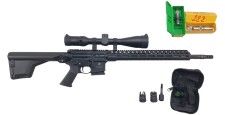 OCCASION - CARABINE LINEAIRE SCHMEISSER AP15 CAL.222REM + LUNETTE GPO SPECTRA 4-16x50 + ACCESSOIRES