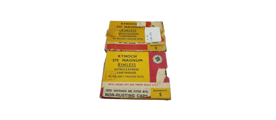 DESTO AMMO - LOT DE 10 CARTOUCHES KYNOCH CAL.375 MAGNUM RIMLESS 270GR SOFT NOSE