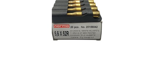 DESTO AMMO - LOT DE 17 CARTOUCHES NORMA-SELLIER BELLOT 5.6x52R OGIVE SP