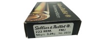 DESTO AMMO - LOT DE 26 CARTOUCHES LAPUA - SELLIER CAL.222REM