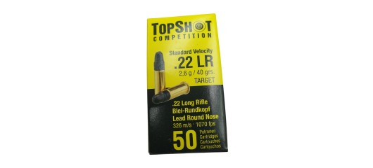DESTO AMMO - LOT DE 850 CARTOUCHES TOP SHOT 22LR RN 40Gr