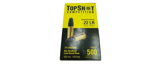 DESTO AMMO - LOT DE 850 CARTOUCHES TOP SHOT 22LR RN 40Gr