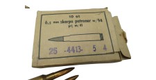 DESTO AMMO - LOT DE 39 MUNITIONS SURPLUS MILITAIRE 6.5x55SE AVEC CLIP