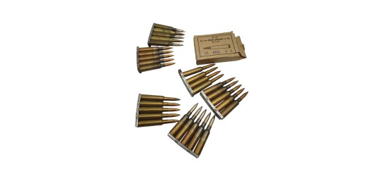 DESTO AMMO - LOT DE 39 MUNITIONS SURPLUS MILITAIRE 6.5x55SE AVEC CLIP