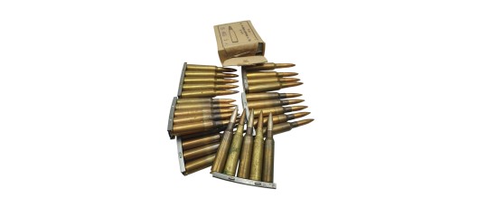 DESTO AMMO - LOT DE 39 MUNITIONS SURPLUS MILITAIRE 6.5x55SE AVEC CLIP