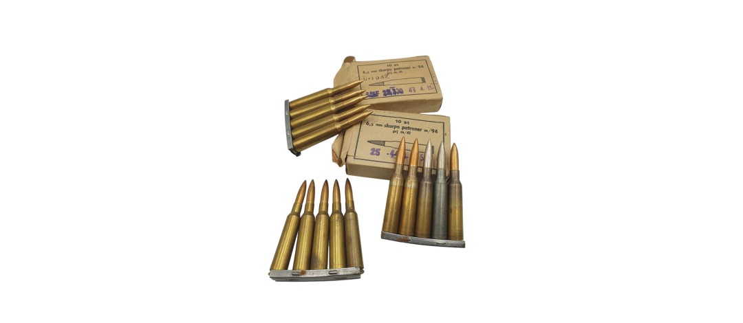 DESTO AMMO - LOT DE 30 MUNITIONS SURPLUS MILITAIRE 6.5x55SE AVEC CLIP