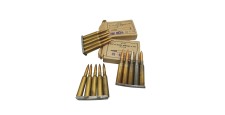 DESTO AMMO - LOT DE 30 MUNITIONS SURPLUS MILITAIRE 6.5x55SE AVEC CLIP