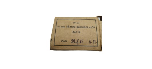 DESTO AMMO - LOT DE 25 MUNITIONS SURPLUS MILITAIRE 6.5x55SE AVEC CLIP