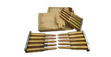 DESTO AMMO - LOT DE 30 MUNITIONS SURPLUS MILITAIRE 6.5x55SE AVEC CLIP