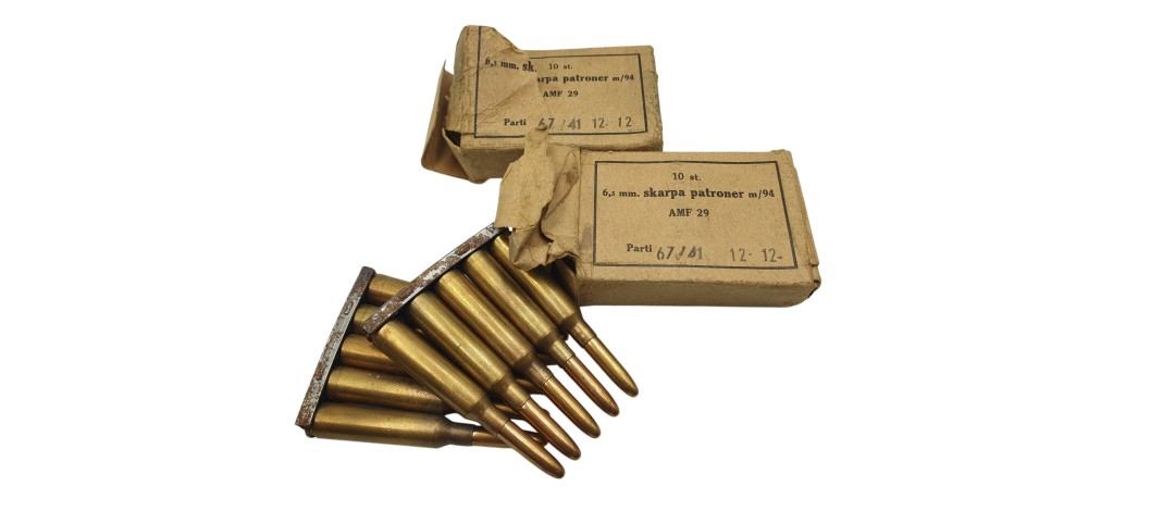 DESTO AMMO - LOT DE 30 MUNITIONS SURPLUS MILITAIRE 6.5x55SE AVEC CLIP