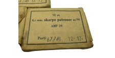 DESTO AMMO - LOT DE 30 MUNITIONS SURPLUS MILITAIRE 6.5x55SE AVEC CLIP