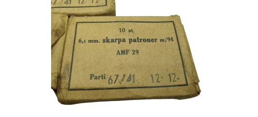 DESTO AMMO - LOT DE 30 MUNITIONS SURPLUS MILITAIRE 6.5x55SE AVEC CLIP