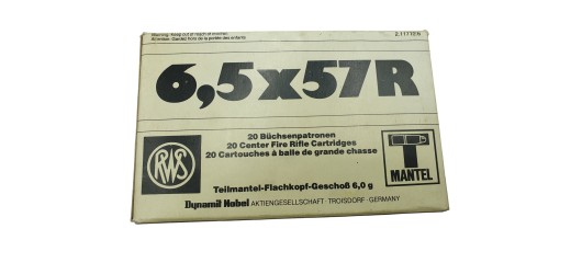 DESTO AMMO - BOITE DE 16 CARTOUCHES RWS 6.5x57R T-MANTEL 93Grs
