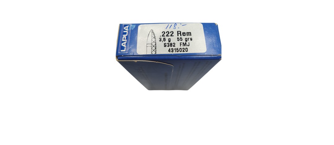 DESTO AMMO - BOITE DE 20 MUNITIONS LAPUA 222REM FMJ 55Gr