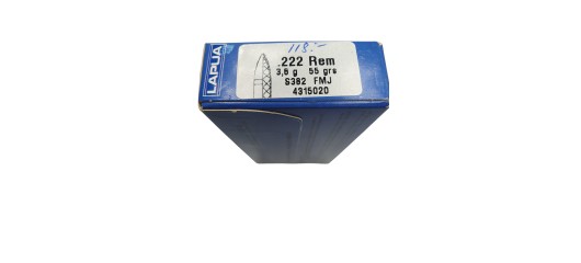 DESTO AMMO - BOITE DE 20 MUNITIONS LAPUA 222REM FMJ 55Gr