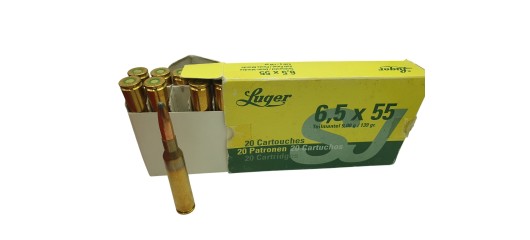 DESTO AMMO - LOT DE 58 MUNITIONS LUGER-NORMA-LAPUA CAL.6.5X55SE DIVERS OGIVES