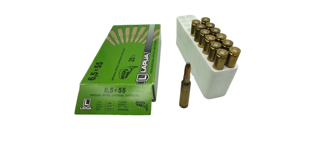 DESTO AMMO - BOITE DE 13 MUNITIONS LAPUA CAL.6.5X55SE SOFT POINT 155Grs