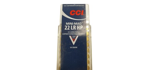 DESTO AMMO - LOT DE 295 MUNITIONS CCI MINI MAG CALIBRE 22LR OGIVES HP ET RN