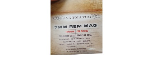 DESTO AMMO - SACHET DE 14 MUNITIONS NORMA 7RM JAKTMATCH FMJ 150Grs