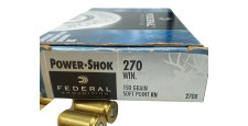 DESTO AMMO - BOITE DE 16 MUNITIONS FEDERAL CAL.270WIN POWER SHOK SOFT POINT RN 150GRS