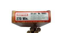 DESTO AMMO - BOITE DE 20 MUNITIONS NORMA CAL.270WIN SEMI BLINDÉ 150GRS
