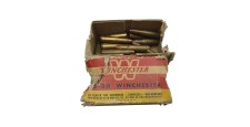 DESTO AMMO - LOT DE 19 CARTOUCHES DE COLLECTION WINCHESTER 25-20WCF AVEC BOITE D'ORIGINE