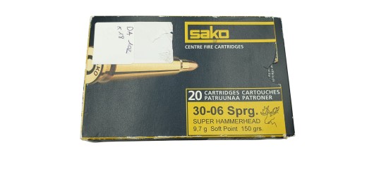 DESTO AMMO - BOITE DE 20 MUNITIONS SAKO SUPER HAMMERHEAD 150Grs