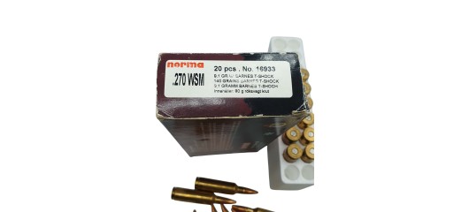 DESTO AMMO - LOT DE 29 MUNITIONS NORMA CALIBRE 270WSM DIVERS OGIVES