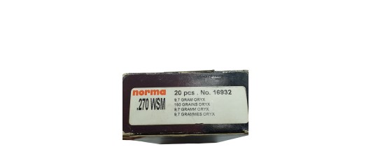 DESTO AMMO - LOT DE 29 MUNITIONS NORMA CALIBRE 270WSM DIVERS OGIVES