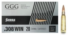BOITE DE 20 CARTOUCHES GGG CAL.308WIN HPBT SIERRA MATCHKING 155GR