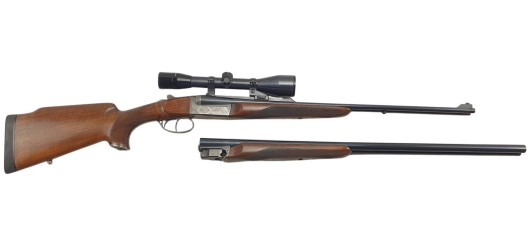 OCCASION - MAGNIFIQUE CARABINE DOUBLE EXPRESS CHAPUIS PROGRESS 7X65R + CANON 20/76