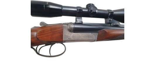 OCCASION - MAGNIFIQUE CARABINE DOUBLE EXPRESS CHAPUIS PROGRESS 7X65R + CANON 20/76