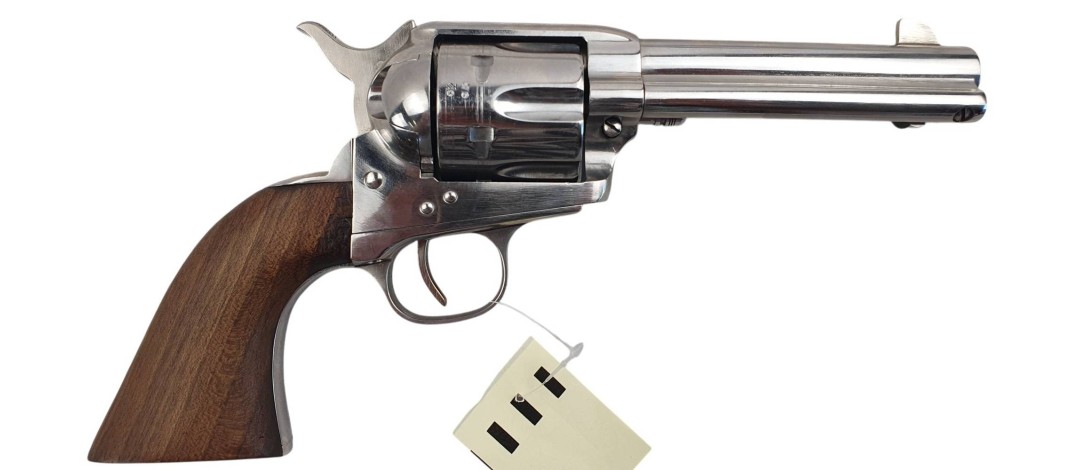 OCCASION - REVOLVER UBERTI 1873 SAA NICKELE CAL.45 LONG COLT CANON 4"3/4