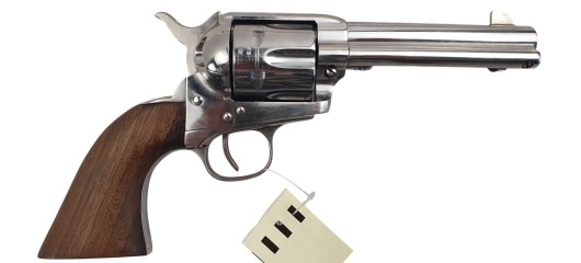 OCCASION - REVOLVER UBERTI 1873 SAA NICKELE CAL.45 LONG COLT CANON 4"3/4