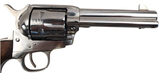 OCCASION - REVOLVER UBERTI 1873 SAA NICKELE CAL.45 LONG COLT CANON 4"3/4