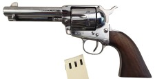 OCCASION - REVOLVER UBERTI 1873 SAA NICKELE CAL.45 LONG COLT CANON 4"3/4