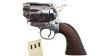 OCCASION - REVOLVER UBERTI 1873 SAA NICKELE CAL.45 LONG COLT CANON 4"3/4