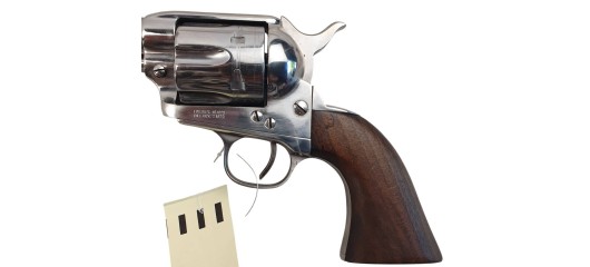 OCCASION - REVOLVER UBERTI 1873 SAA NICKELE CAL.45 LONG COLT CANON 4"3/4