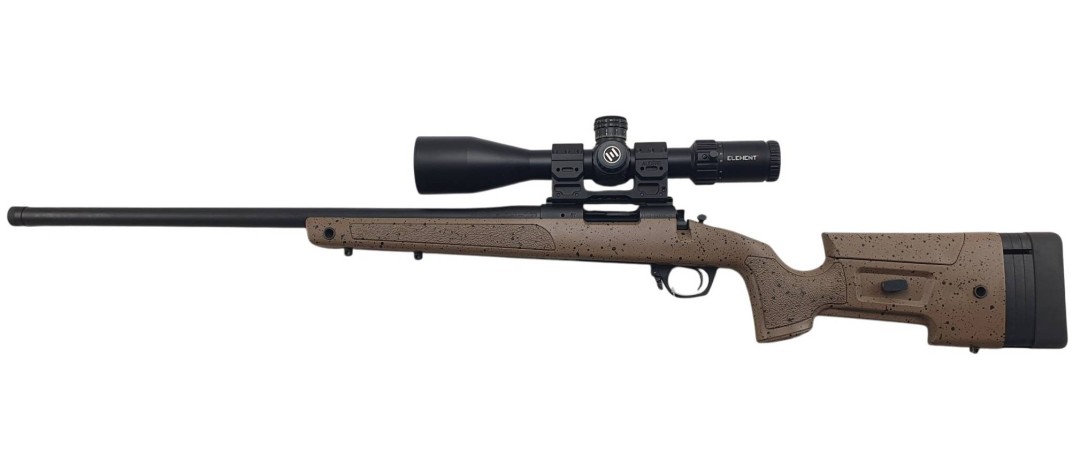 OCCASION - CARABINE BERGARA B14HMR GAUCHER .308WIN + LUNETTE ELEMENT TITAN 5-25x56 + MODERATEUR ASE UTRA