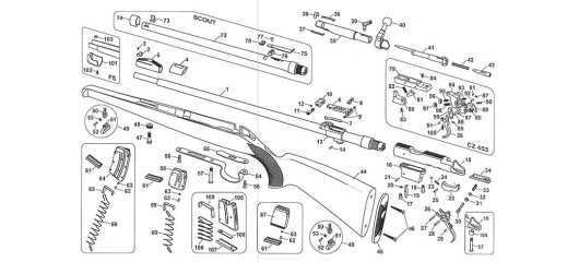 GUIDE CULASSE-EXTRACTEUR POUR CARABINES CZ 452 ET BRNO MOD.2 22LR