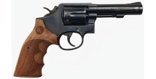 OCCASION - REVOLVER SMITH&WESSON MODEL 10-8 CALIBRE 38SP CANON 4" PLAQUETTES ERGONOMIQUES BOIS