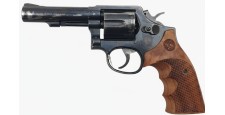 OCCASION - REVOLVER SMITH&WESSON MODEL 10-8 CALIBRE 38SP CANON 4" PLAQUETTES ERGONOMIQUES BOIS