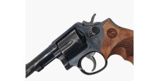 OCCASION - REVOLVER SMITH&WESSON MODEL 10-8 CALIBRE 38SP CANON 4" PLAQUETTES ERGONOMIQUES BOIS