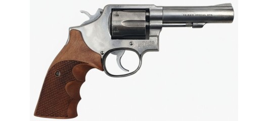 OCCASION - REVOLVER SMITH&WESSON MOD.64-3 INOX CAL.38SP CANON 4" PLAQUETTES ERGONOMIQUES BOIS